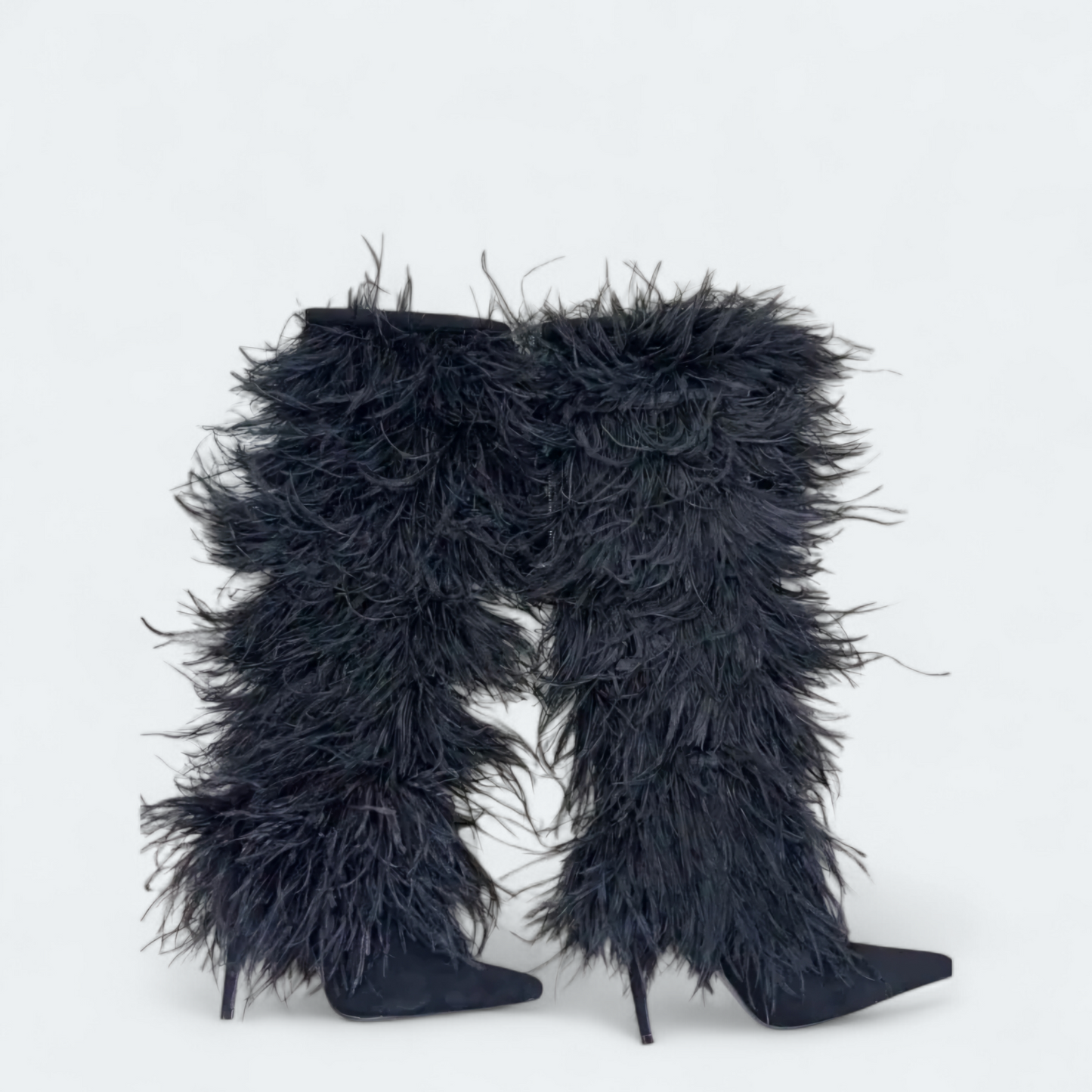 Custom Ostrich Fur Boots
